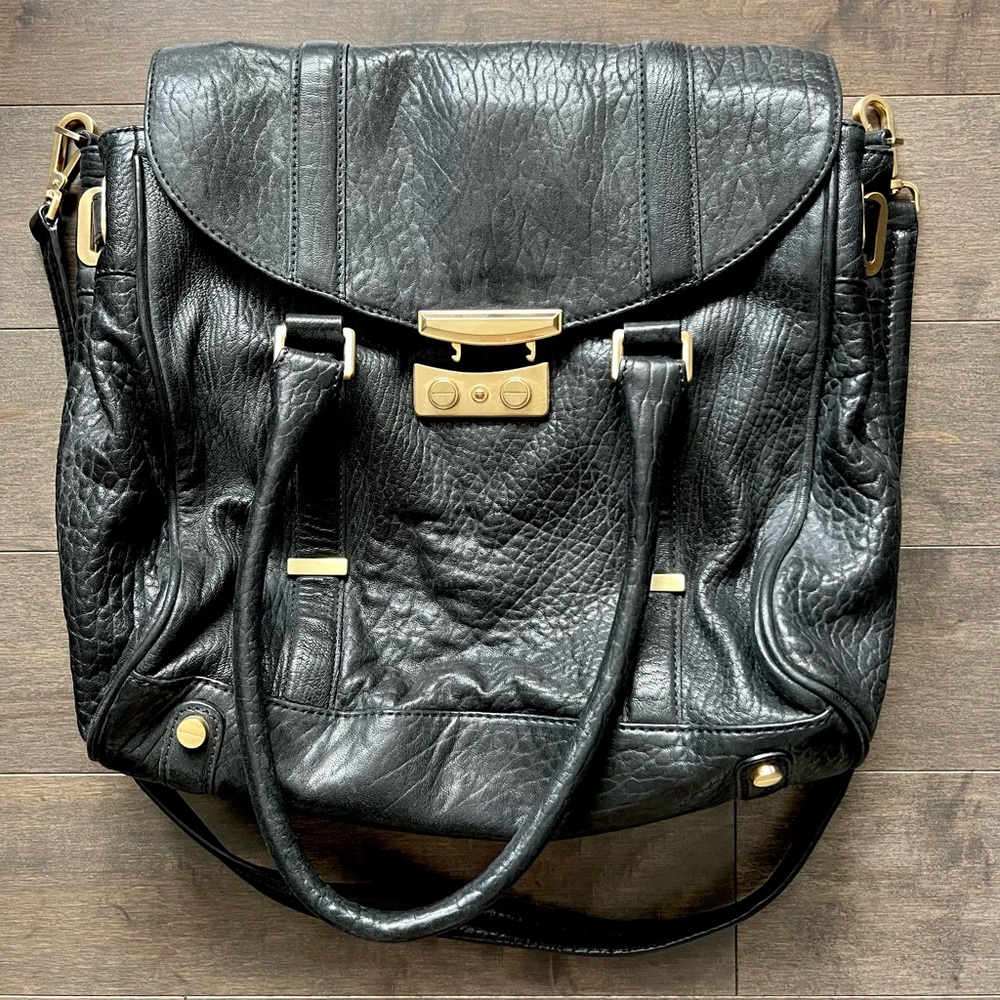 Gorgeous Rachel Zoe Black Leather satchel bag
